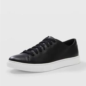 Black club Monaco leather sneakers